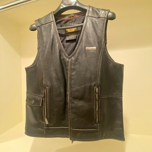 Harley Davidson men’s leather vest - large